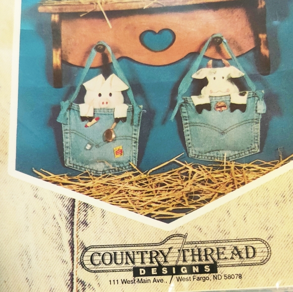 🗺️ Pocket Pals by Country Thread Designs New, Vintage, Cute Fall Craft Project - Picture 5 of 6